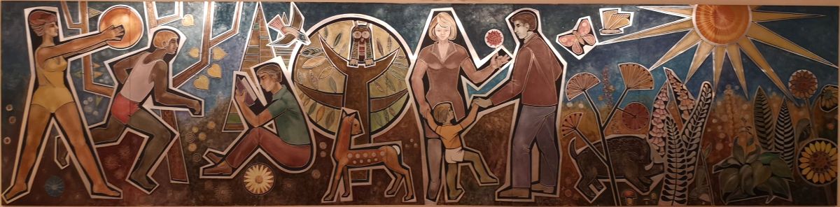 Von wann? Von wem? – Wandbild in der Jugendherberge Schierke – Schildersonntag&nbsp;#89